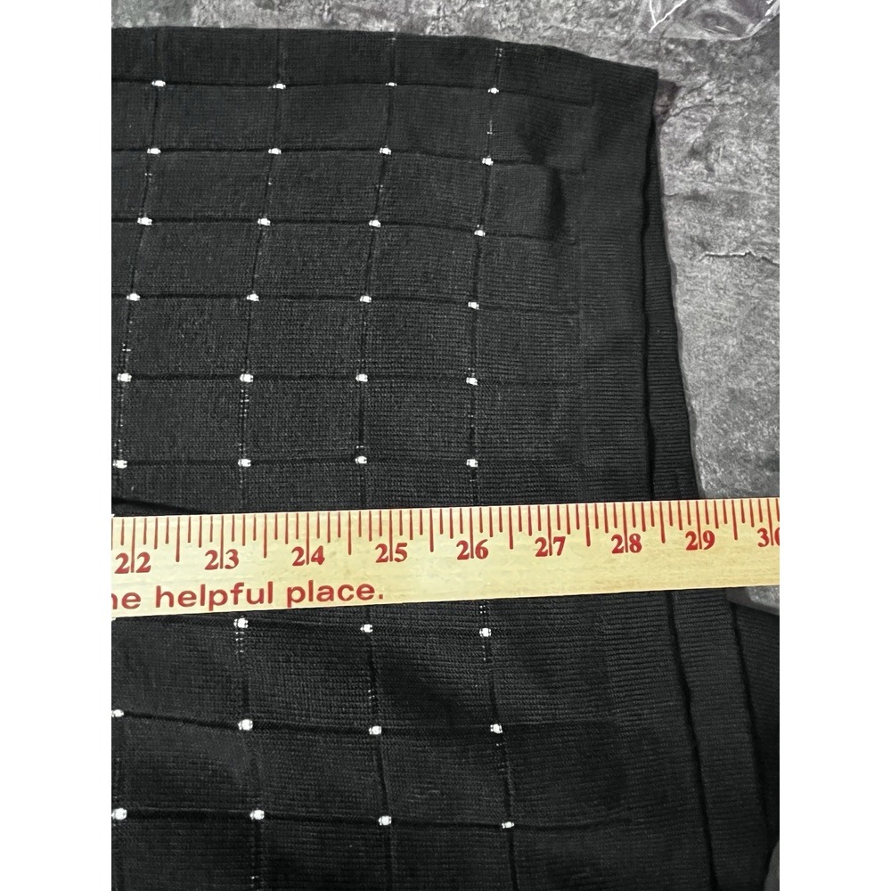 Bacrach Pullover Sweater Mens Sz L Silk Blend Black White Dot Grid Long Sleeve - Picture 3 of 5